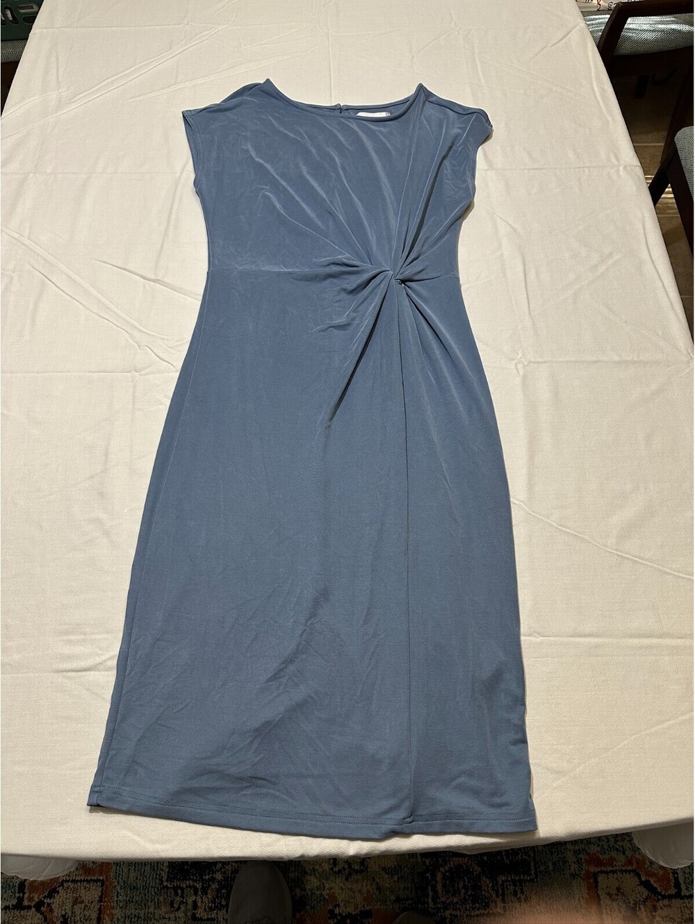 Nordstrom Rack, Side knot Modal blend Midi dress, Size Small Blue